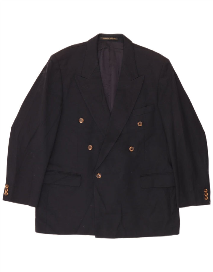 Marks & Spencer Chaqueta tipo blazer con doble botonadura para hombre UK 44 XL Azul marino