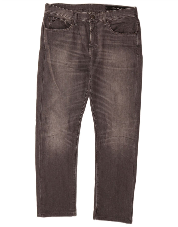Armani Mens J13 Slim Jeans W32 L30 Algodón Gris