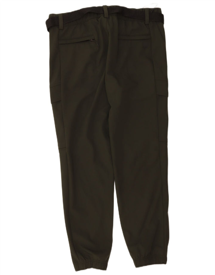 Marks & Spencer Pantalones cargo rectos para hombre W36 L31 Poliéster caqui