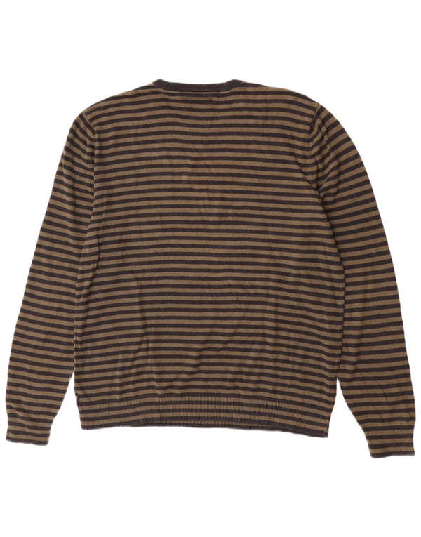 Vans Jersey De Cuello Redondo Hombre XL Caqui Algodón A Rayas