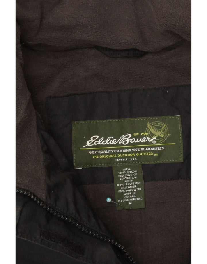 EDDIE BAUER Womens Windbreaker Jacket UK 14 Medium Black Polyester Vintage Eddie Bauer and Second-Hand Eddie Bauer from Messina Hembry 