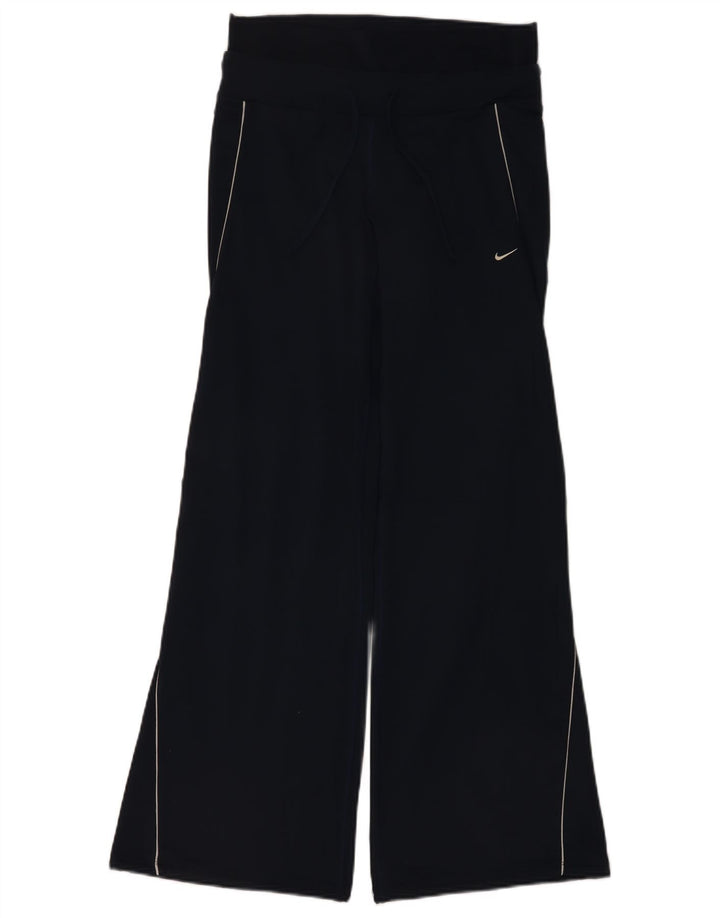 Nike Pantalones de chándal acampanados para mujer UK 8/10 Small Azul marino Poliéster