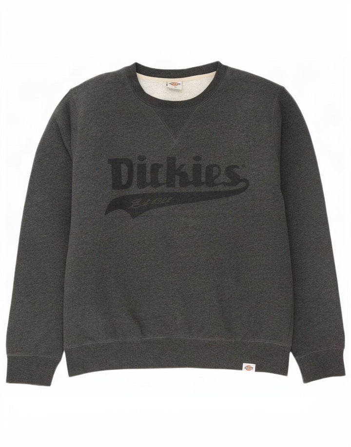 Dickies Hombre Sudadera Gráfica Jersey Grande Gris Algodón