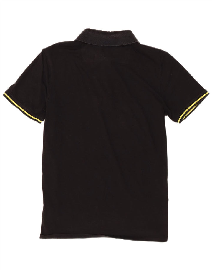 Guess Polo De Manga Corta Regular Fit Para Hombre Algodón Negro Mediano