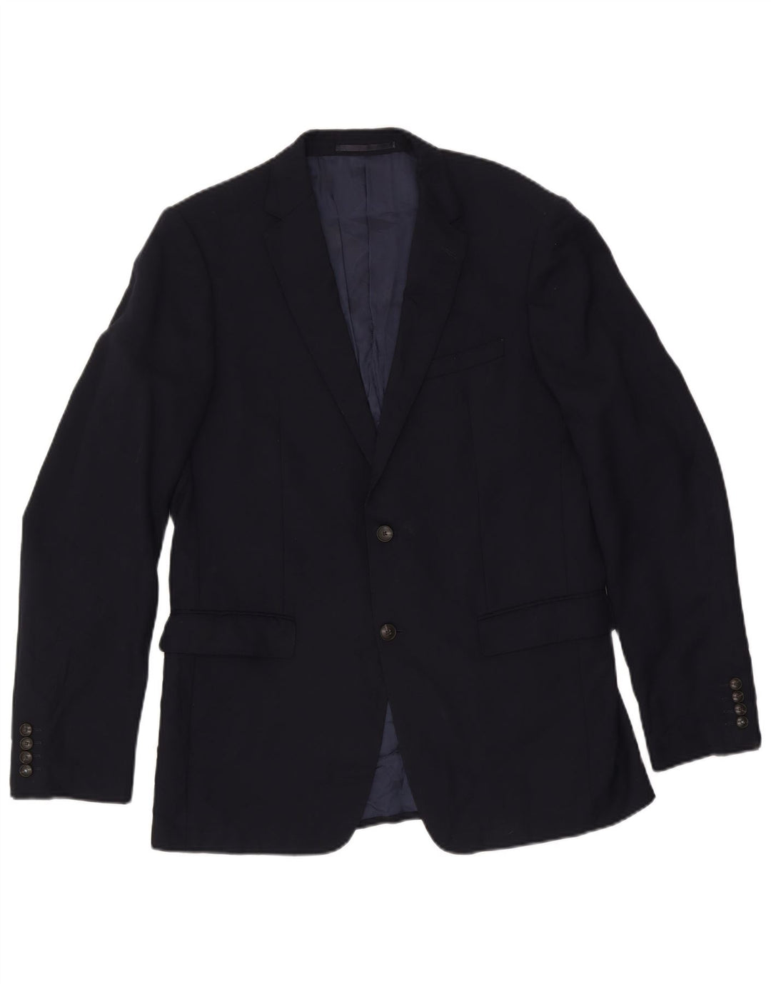 Marks & Spencer Chaqueta tipo blazer de 2 botones para hombre UK 42 Large Lana azul marino