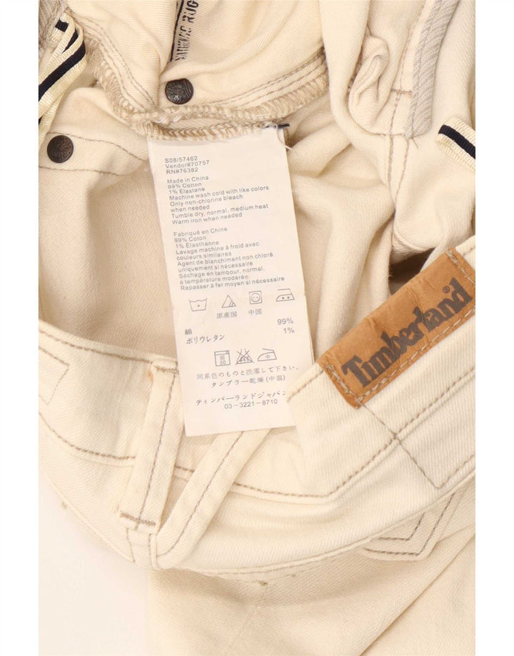 Vaqueros rectos Timberland para mujer W27 L28 de algodón blanco roto