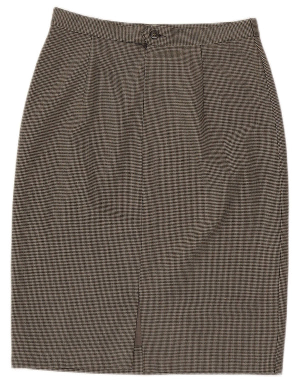 Falda lápiz para mujer L.Pucci IT 46 Large W30 Poliéster de pata de gallo negro