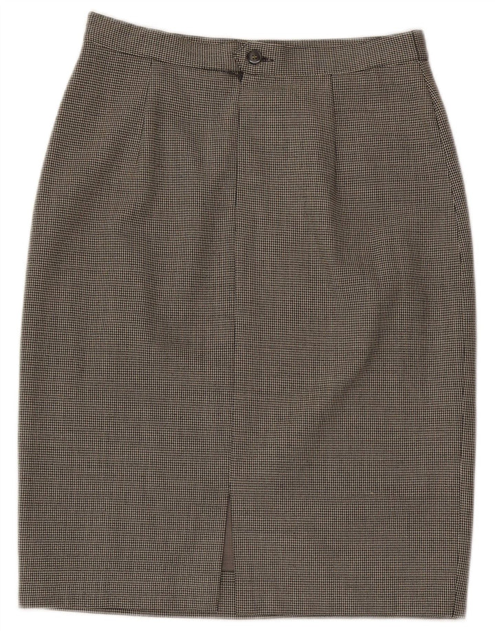 Falda lápiz para mujer L.Pucci IT 46 Large W30 Poliéster de pata de gallo negro