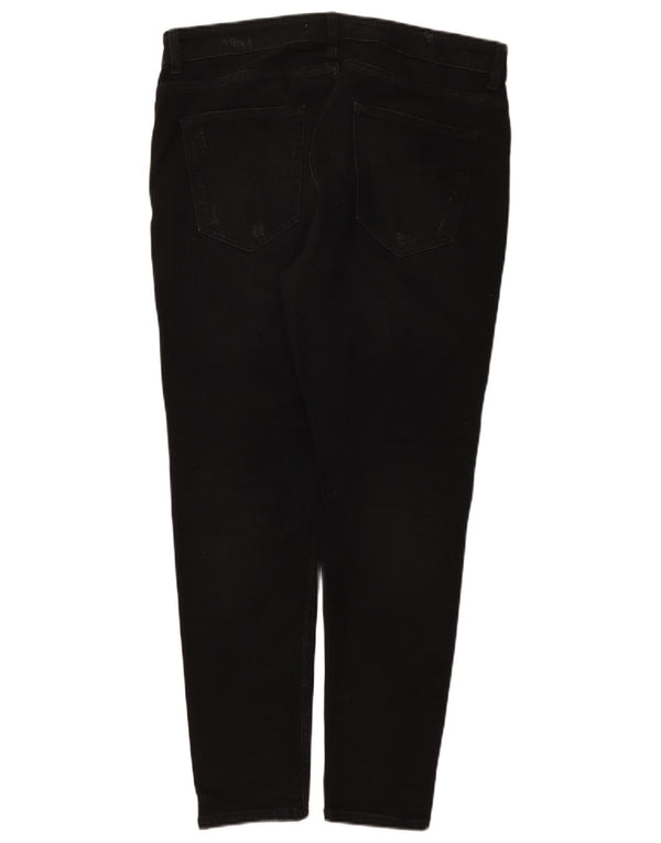 Zara Jeans ajustados desgastados para hombre EU 44 Large W34 L28 Algodón negro