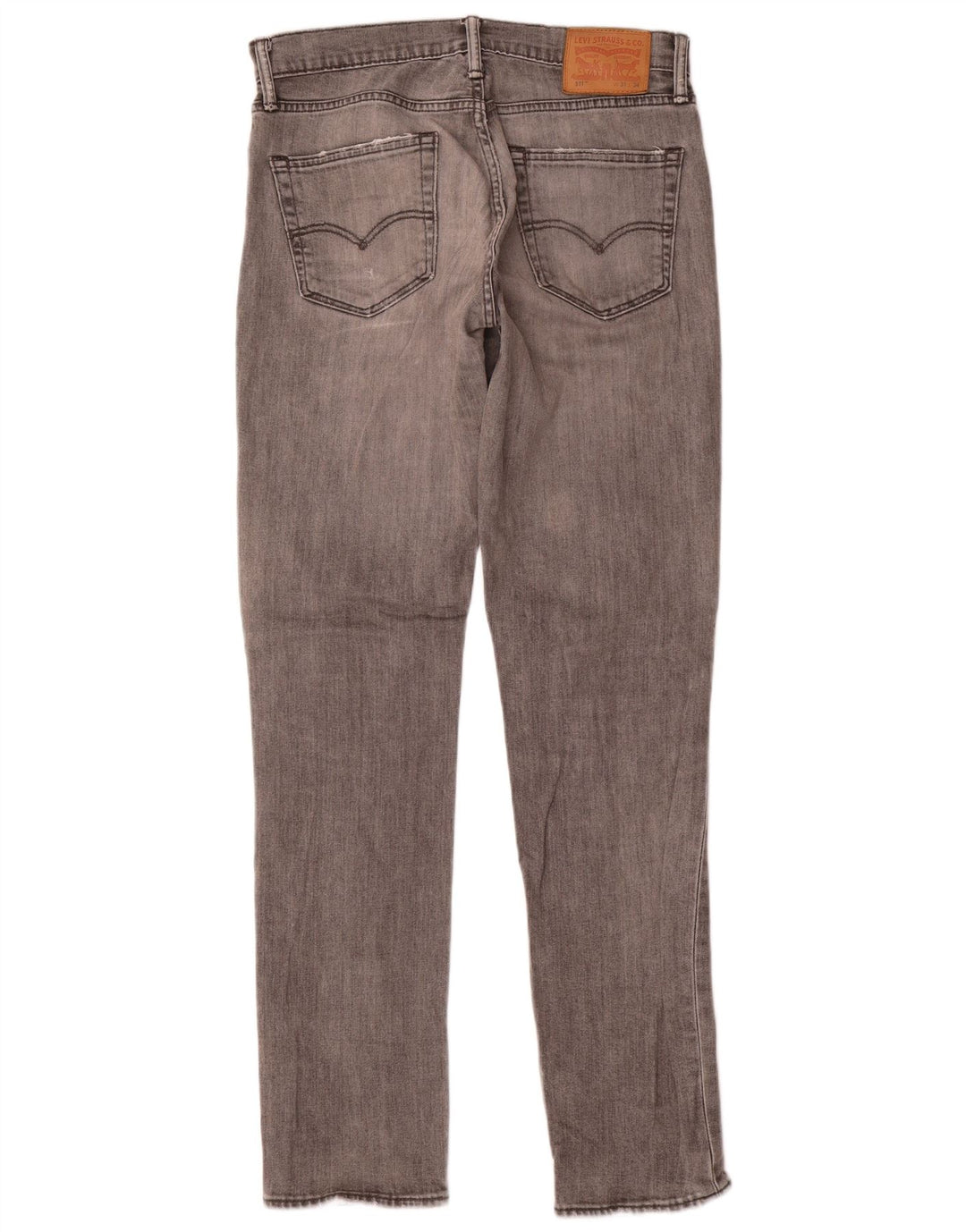 Levi's Hombre 511 Slim Jeans W31 L34 Algodón Gris