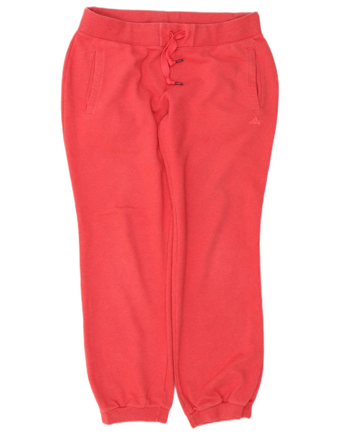ADIDAS Mujer Climalite Chándal Pantalones Joggers UK 16/18 Grande Rojo