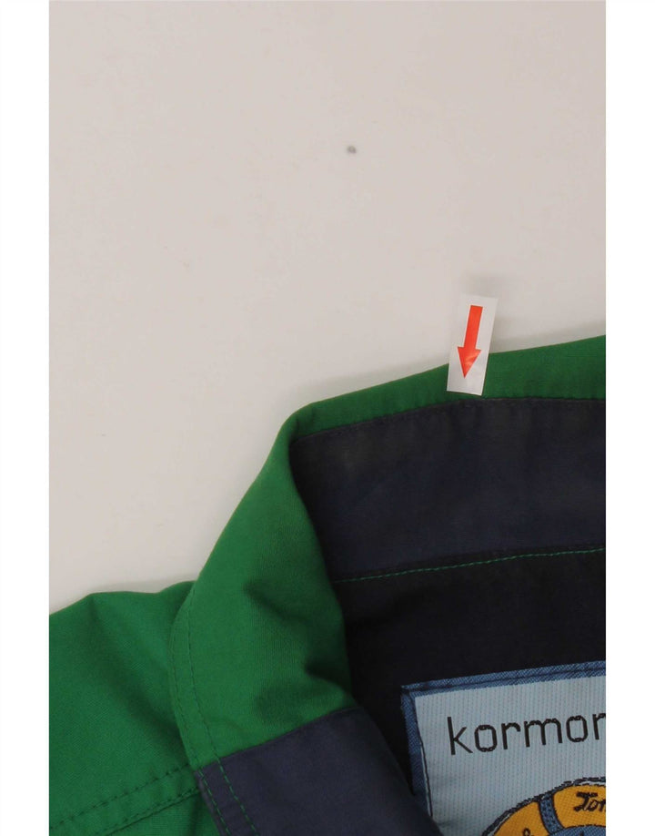 Vintage hombres Yachting Loose Fit chaqueta utilitaria Reino Unido 38 poliéster verde medio
