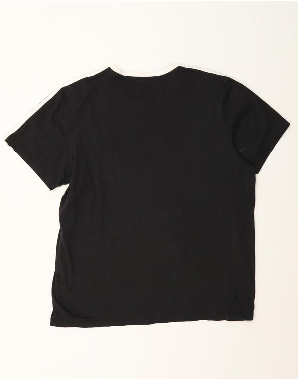 Adidas Camiseta Mujer Top UK 16/18 Grande Negro Algodón