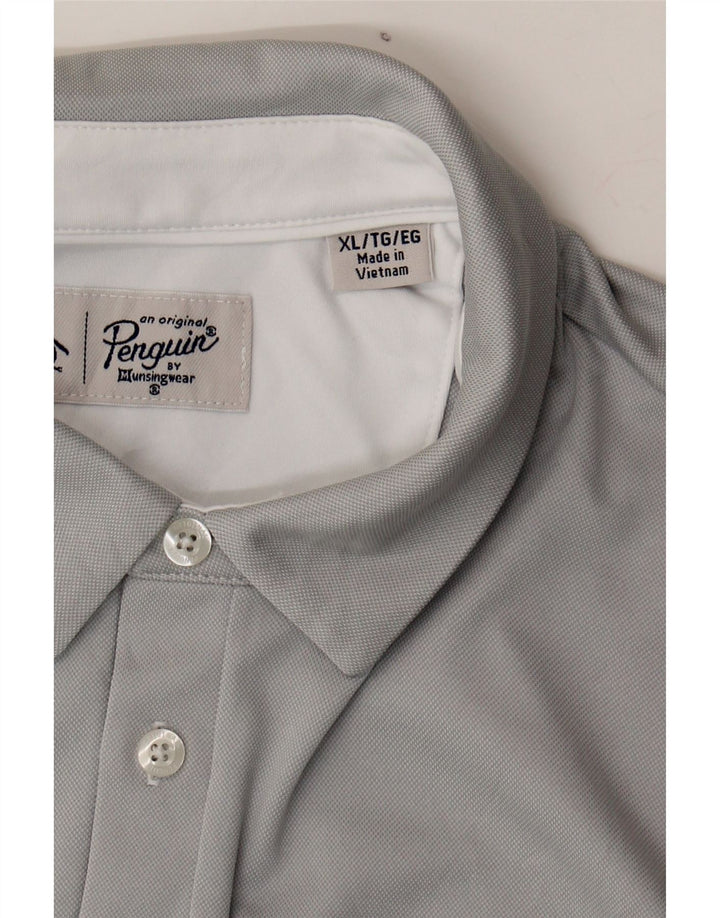 PENGUIN Mens Polo Shirt XL Grey Polyester Vintage Penguin and Second-Hand Penguin from Messina Hembry 