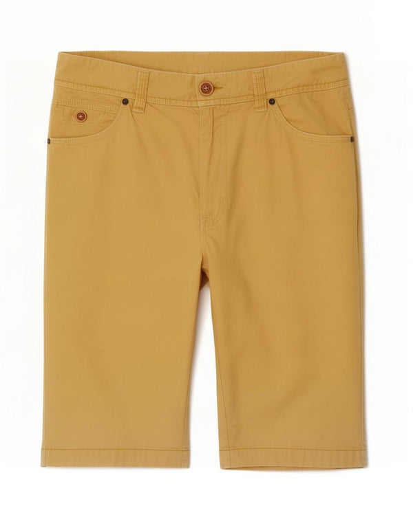 Marlboro Classics Pantalones cortos casuales para hombre mediano W30 algodón amarillo