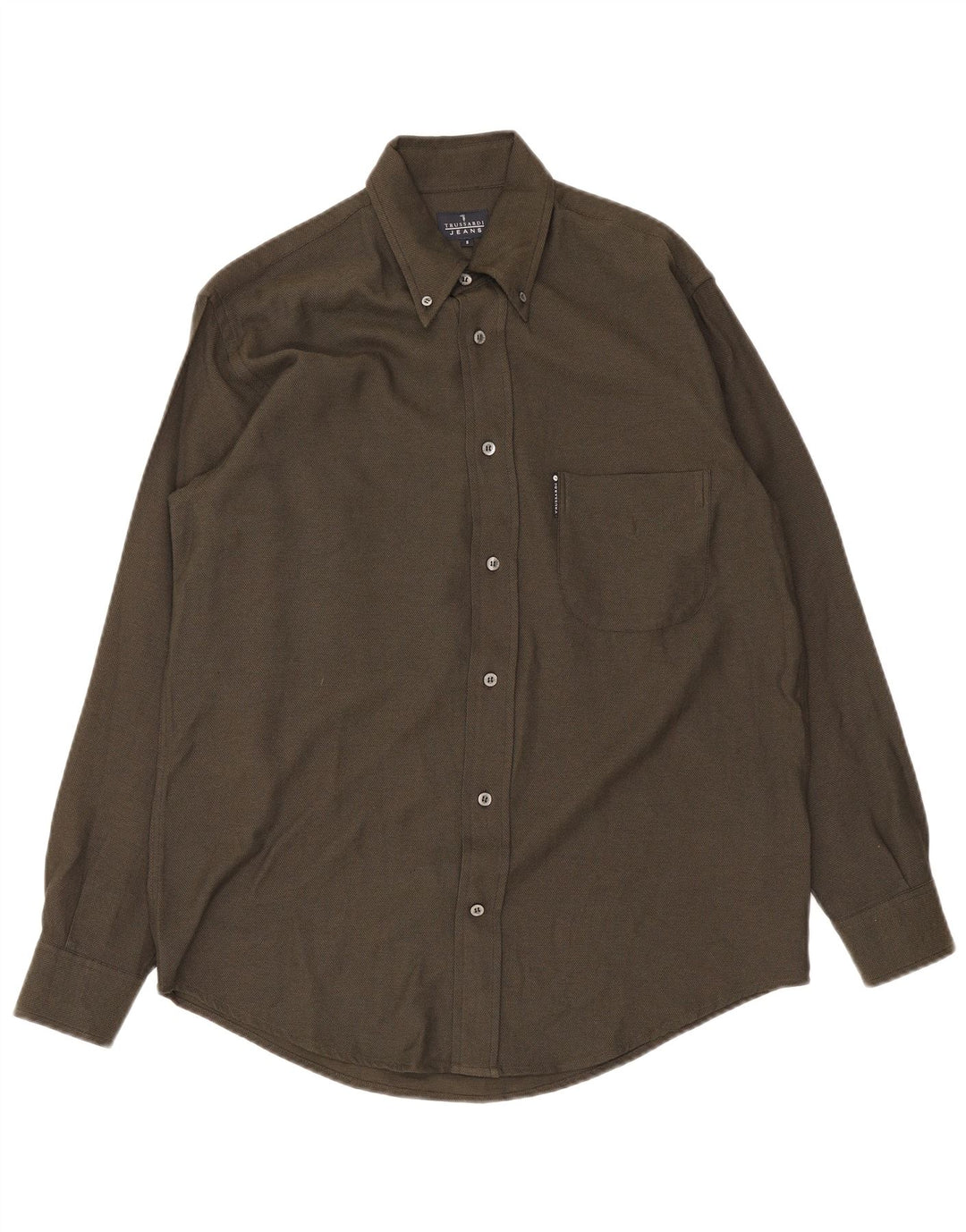 Camisa Trussardi Hombre Small Caqui Viscosa