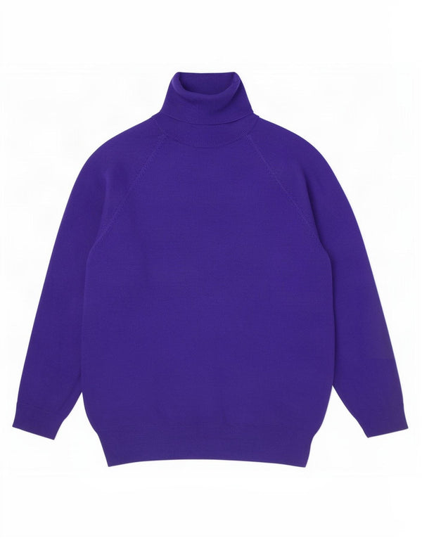 Zara - Jersey de manga 3/4 con cuello vuelto para mujer, talla S, viscosa morada