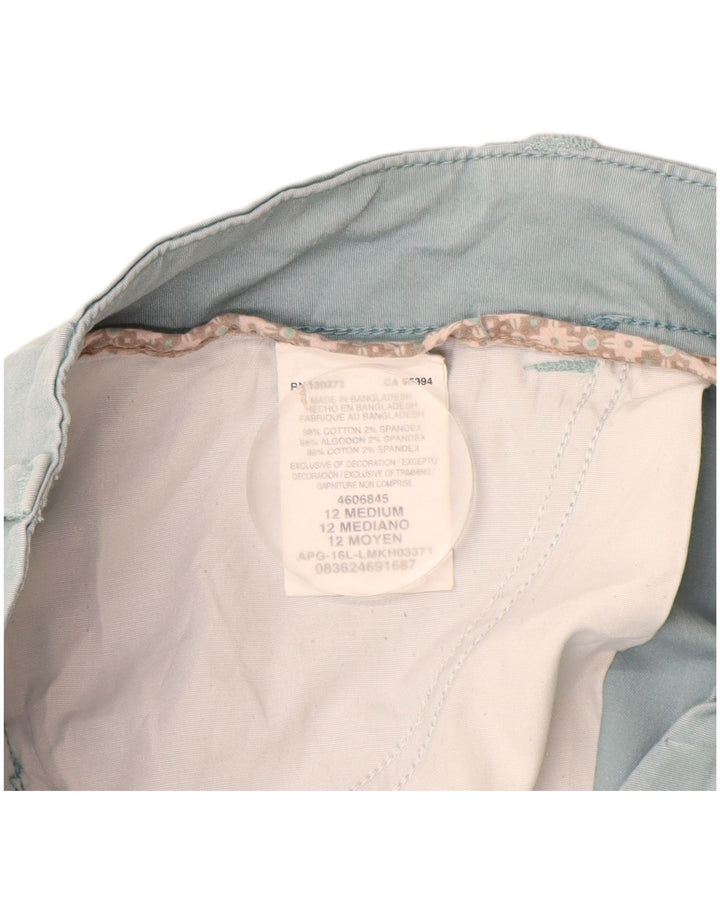 Lee Pantalones Capri para Mujer US 12 Grande W32 L24 Algodón Turquesa