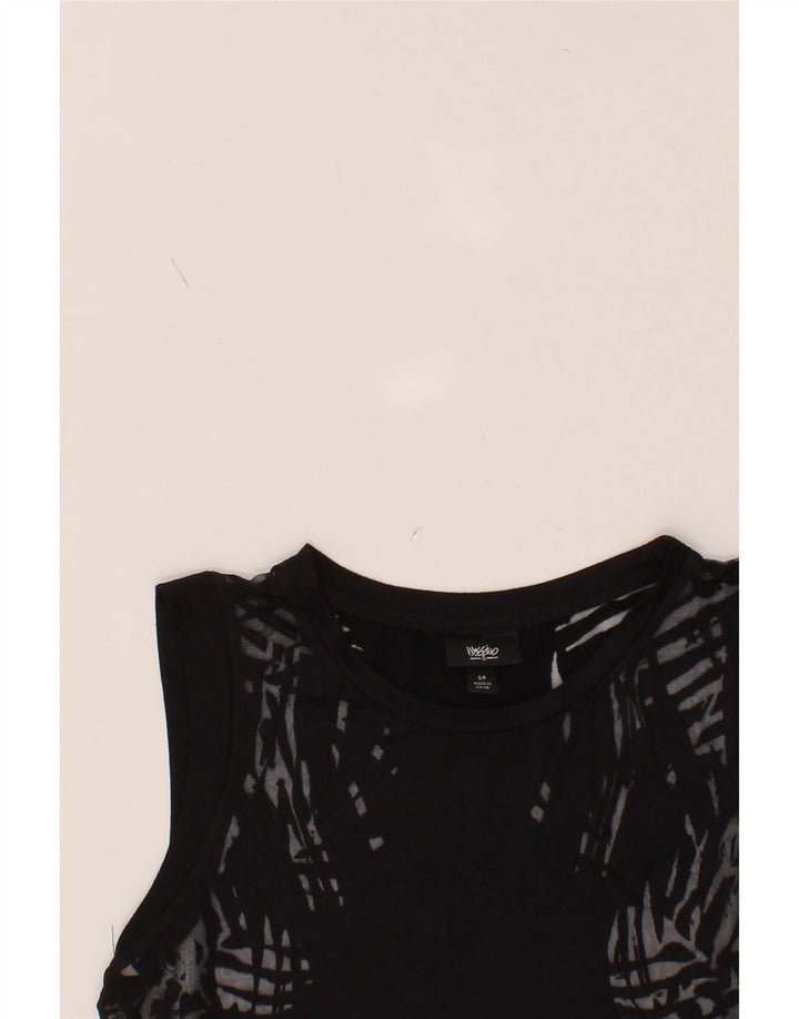 MOSSIMO Womens Vest Top UK 10 Small Black Rayon Vintage Mossimo and Second-Hand Mossimo from Messina Hembry 
