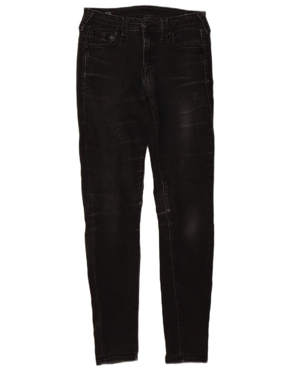 True Religion Vaqueros pitillo para mujer W28 L30 Algodón negro