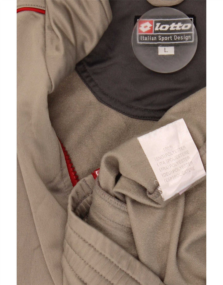 Lotto - Chaqueta de chándal para hombre, talla 40/42, poliéster gris grande