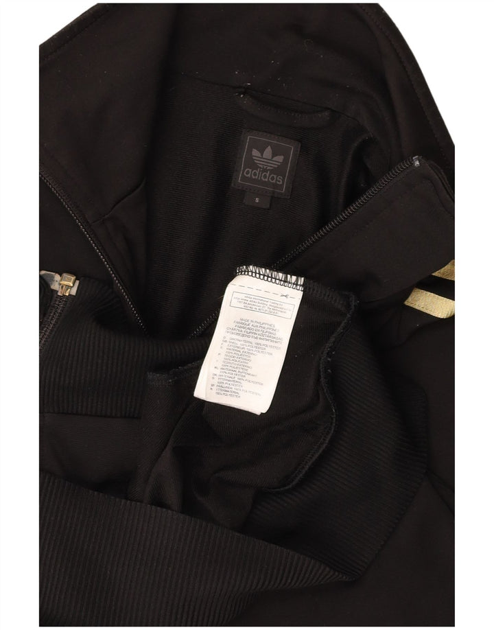 ADIDAS Hombre Chándal Top Chaqueta Pequeña Poliéster Negro