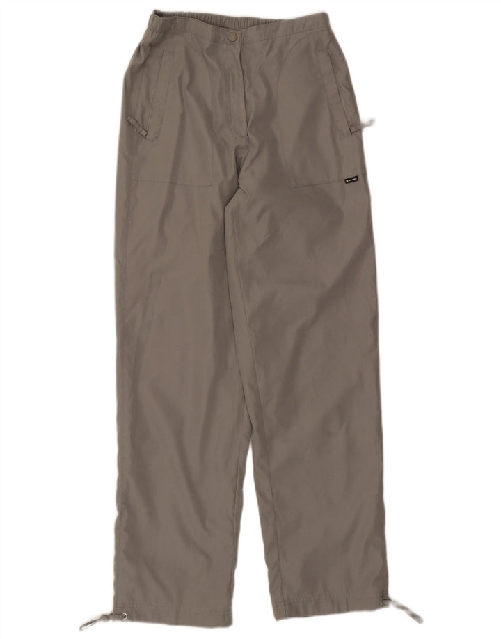 Champion Pantalones Casuales Rectos Para Mujer Pequeños W26 L30 Poliéster Gris