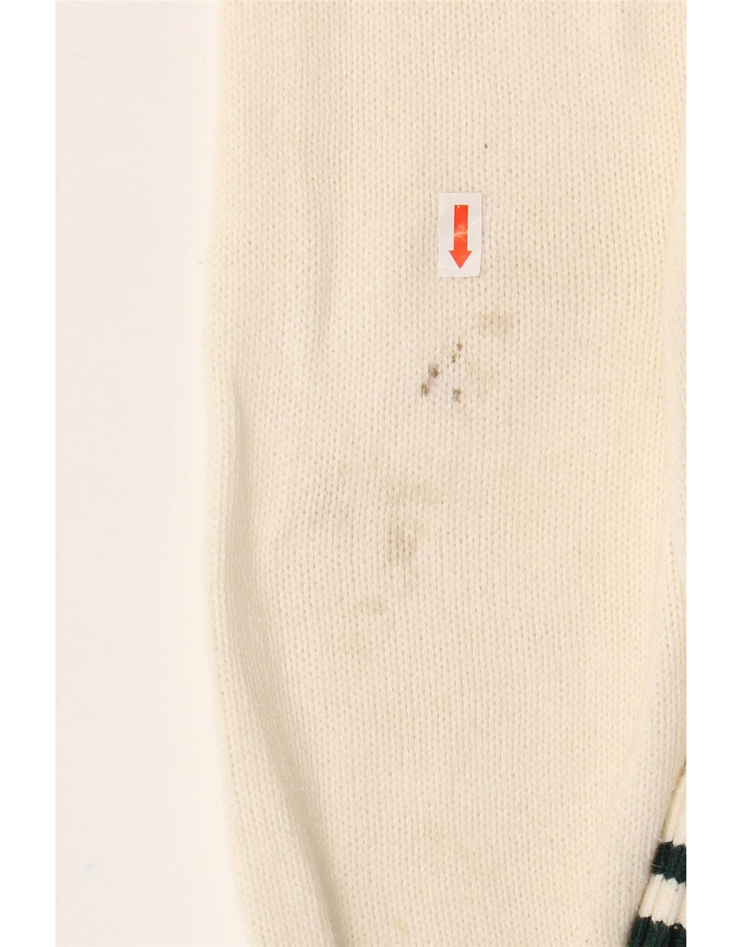 HOLLISTER Suéter tipo jersey cuadrado extragrande con cuello redondo para mujer UK 6 XS Off White