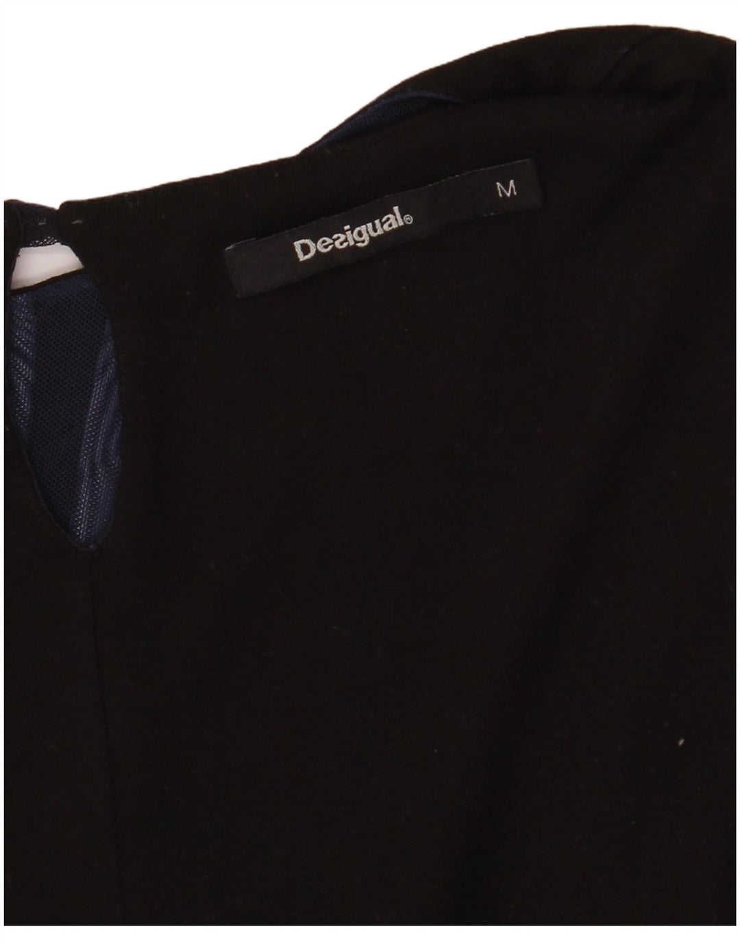 DESIGUAL Blusa de manga larga para mujer UK 40 Medio Azul Marino Floral