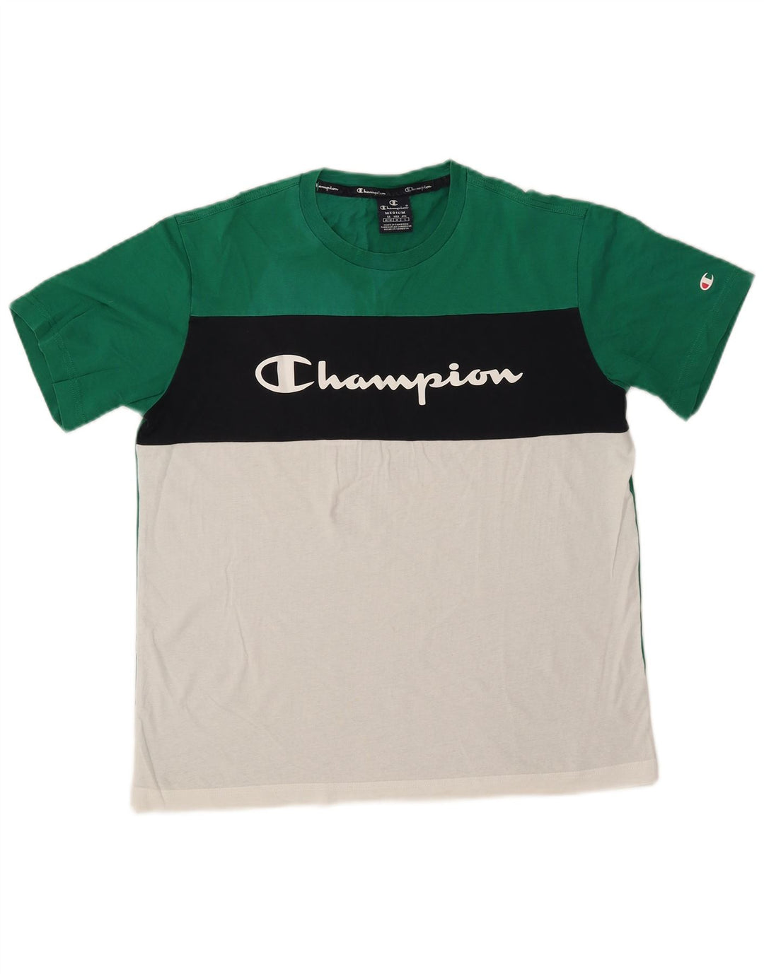 Champion Camiseta Gráfica Para Hombre Top Medium Blanco Colorblock