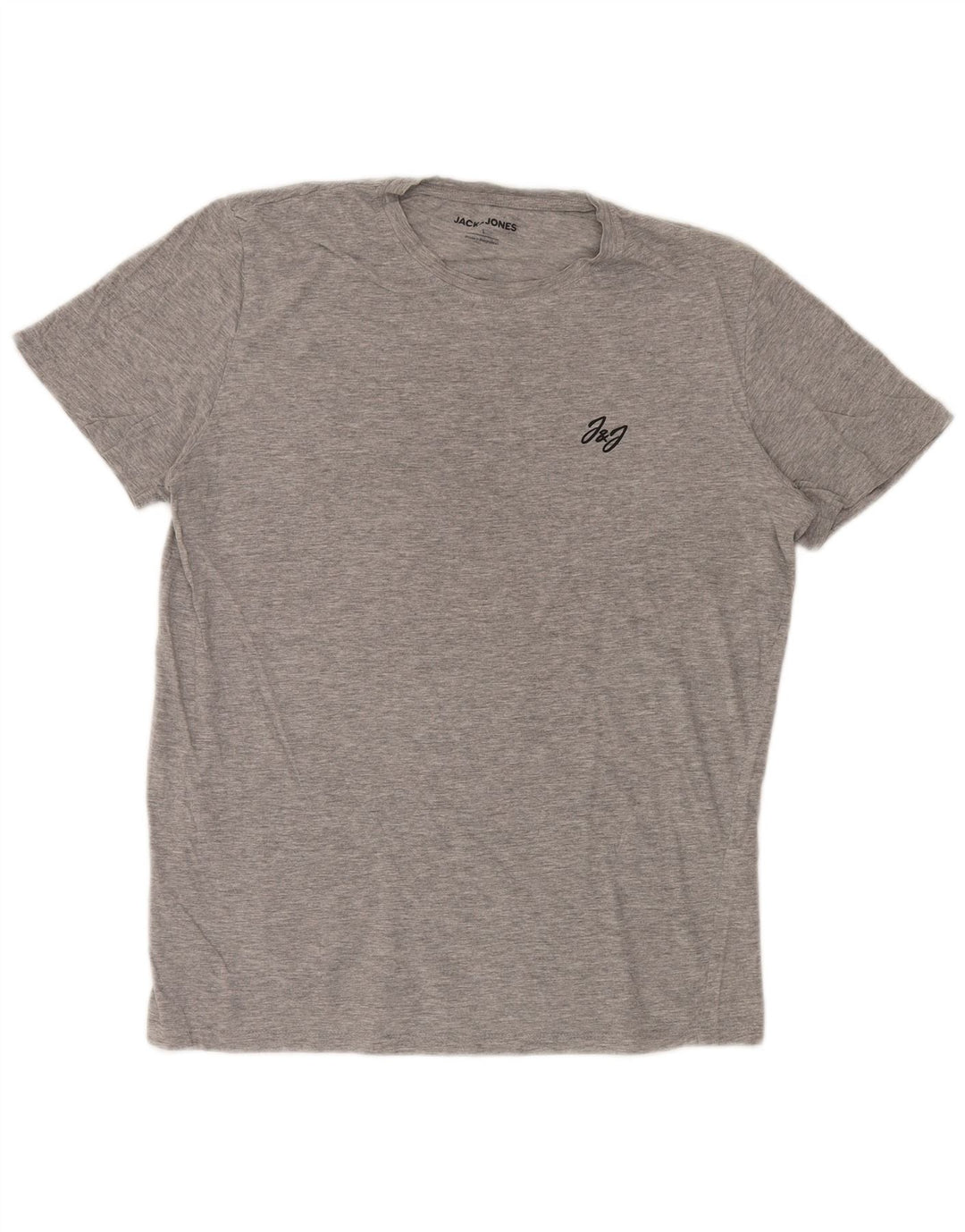 JACK & JONES Hombre Camiseta Top Large Gris Viscosa