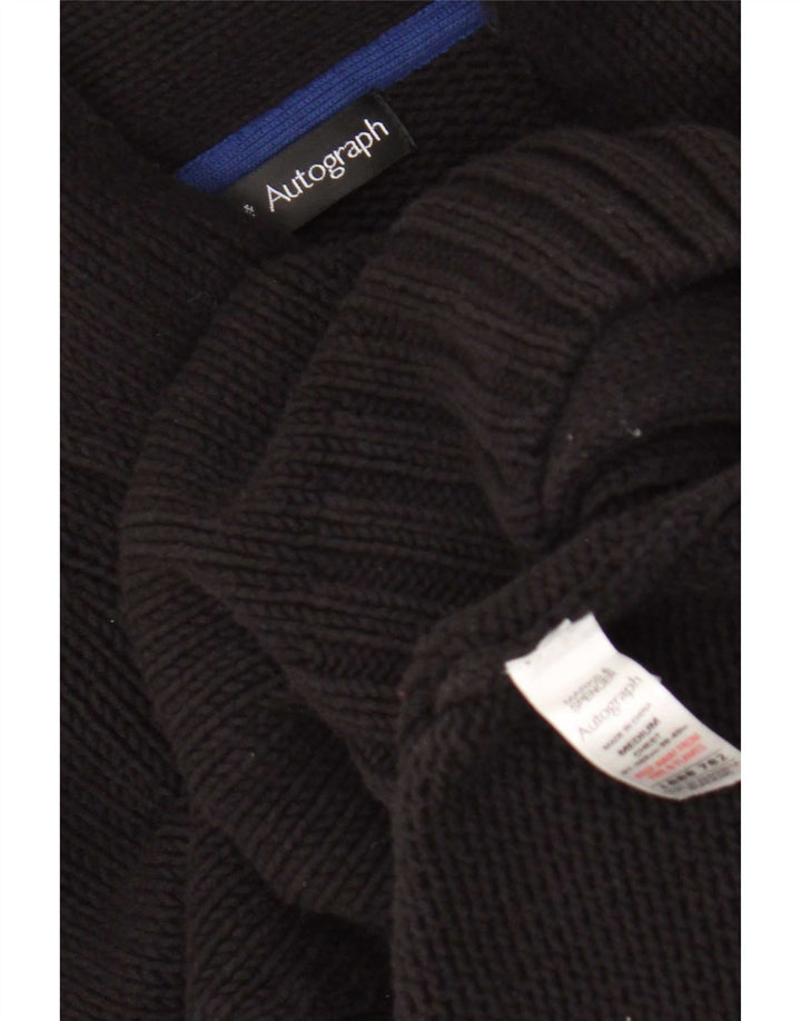 Marks & Spencer Suéter tipo cárdigan autógrafo para hombre Reino Unido 38/40 Mediano Negro