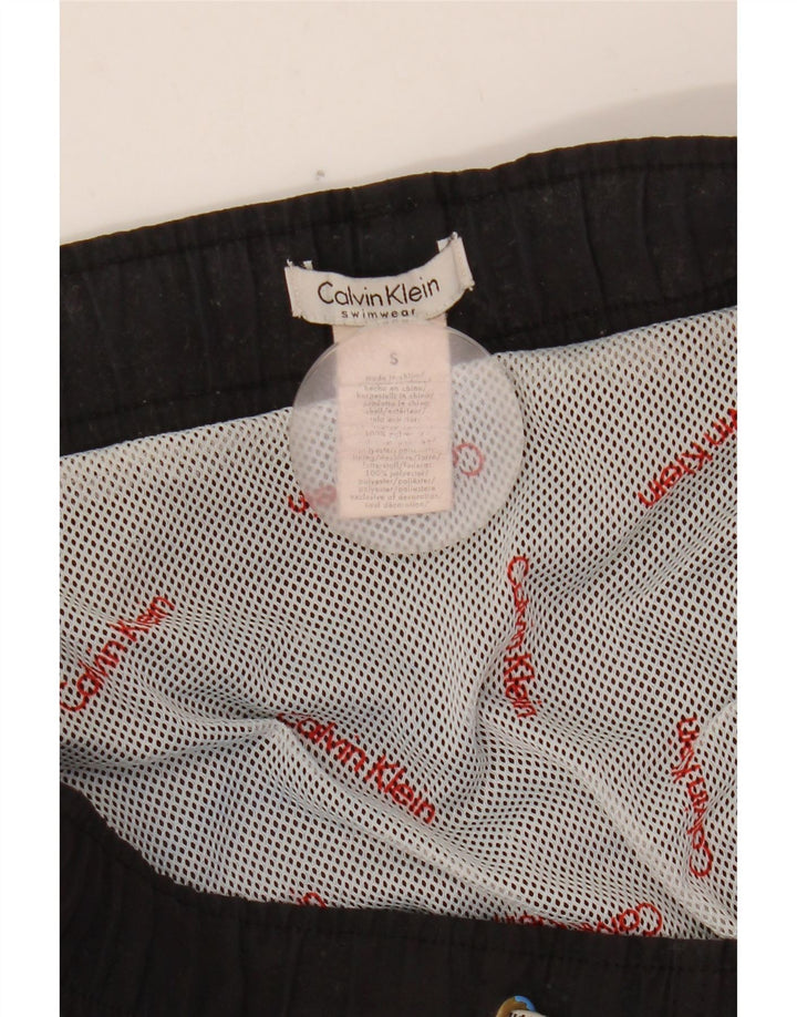 Calvin Klein Bañador con gráfico para hombre, tamaño pequeño, poliéster negro
