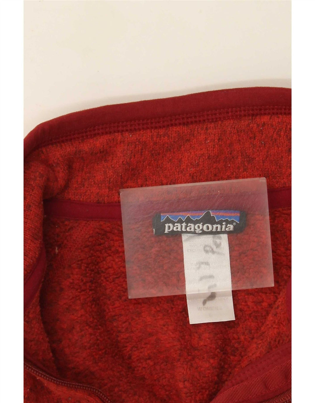Patagonia Mujer Chándal Top Chaqueta UK 10 Small Rojo Moteado Poliéster
