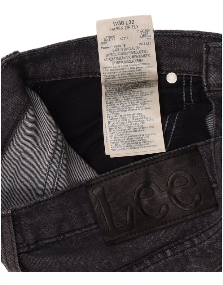 Vaqueros Lee Daren Zip Fly Slim para Mujer W30 L32 Algodón Gris
