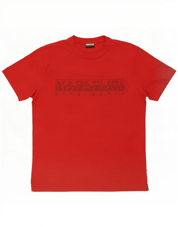 Napapijri Camiseta gráfica para hombre Top Medium Red