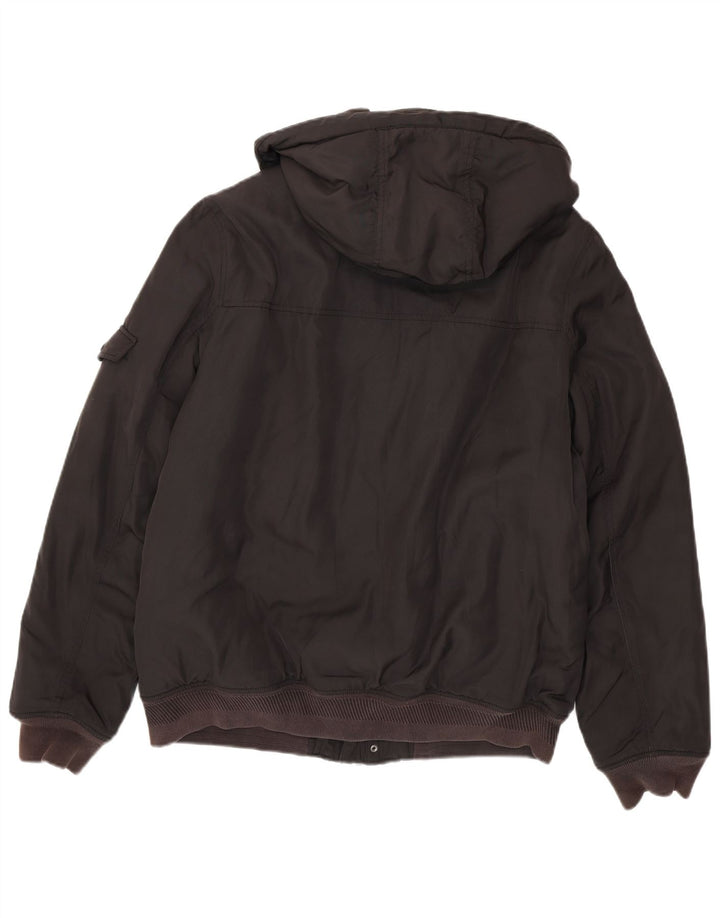 Tommy Hilfiger Chaqueta bomber con capucha para hombre UK 42 XL Poliéster negro