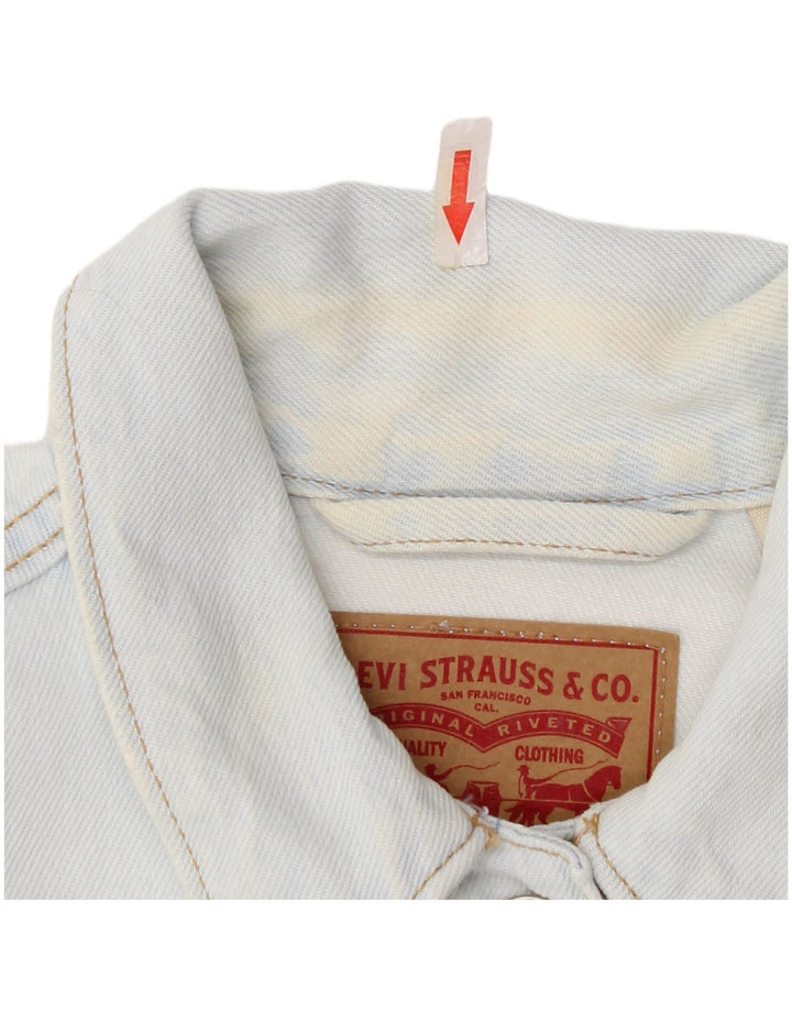 Levi's Chaqueta vaquera corta para mujer Reino Unido 12 Algodón azul medio