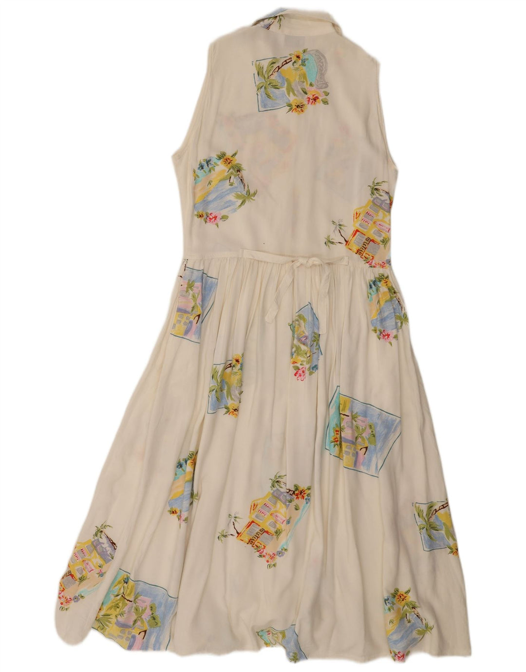 Together Vestido camisero largo sin mangas para mujer UK 40 Medium White Patchwork