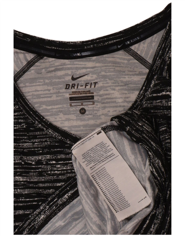 Nike - Camiseta Dri Fit para mujer, talla M, poliéster moteado negro