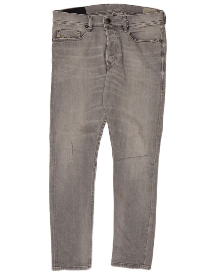 Diesel Vaqueros Slim Para Hombre W31 L30 Algodón Gris