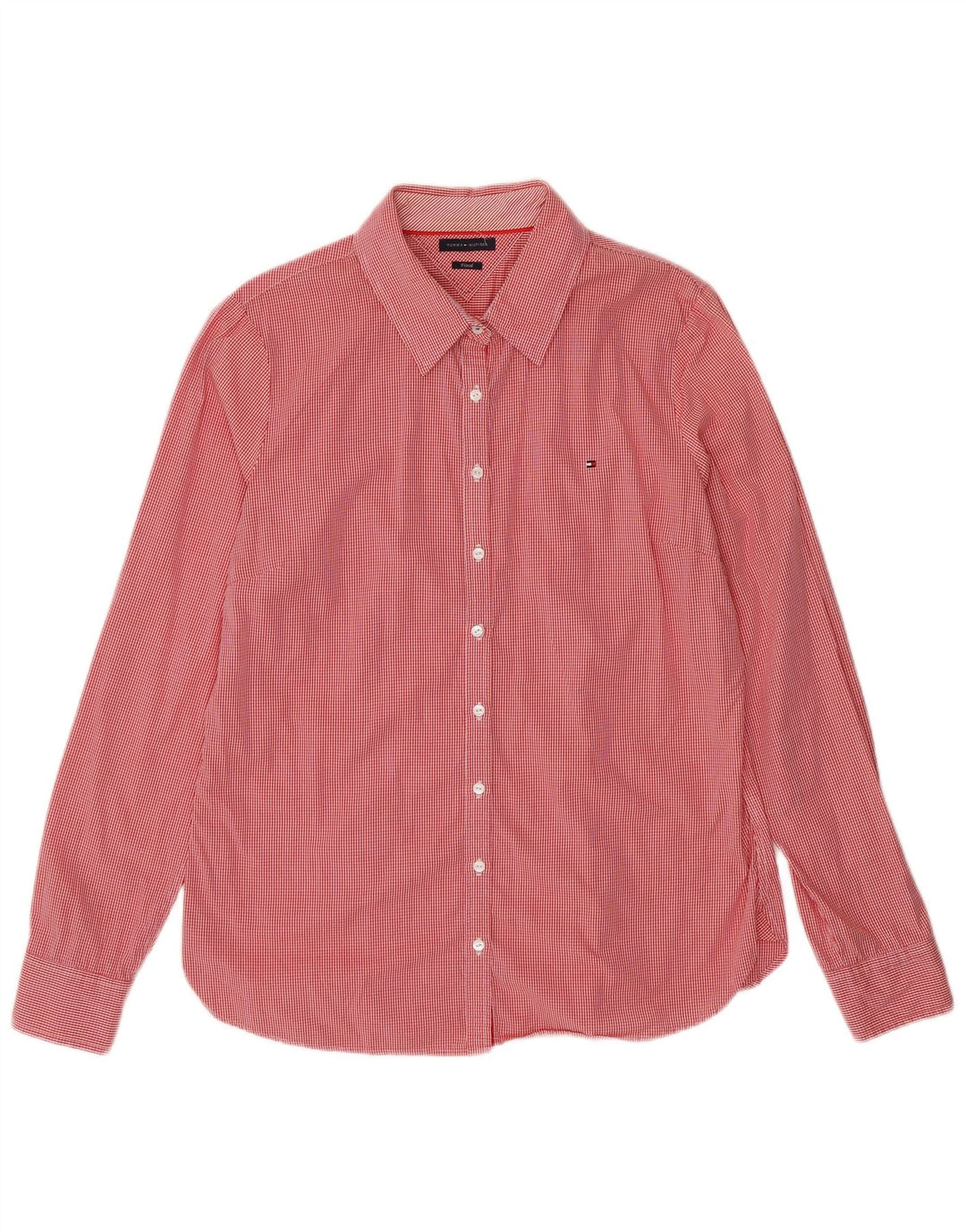Tommy Hilfiger Camisa para mujer UK 46 Large Red Gingham