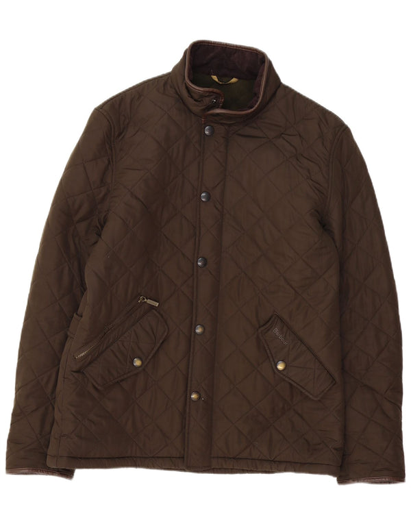 Barbour Chaqueta acolchada para hombre Reino Unido 40 Poliéster marrón grande