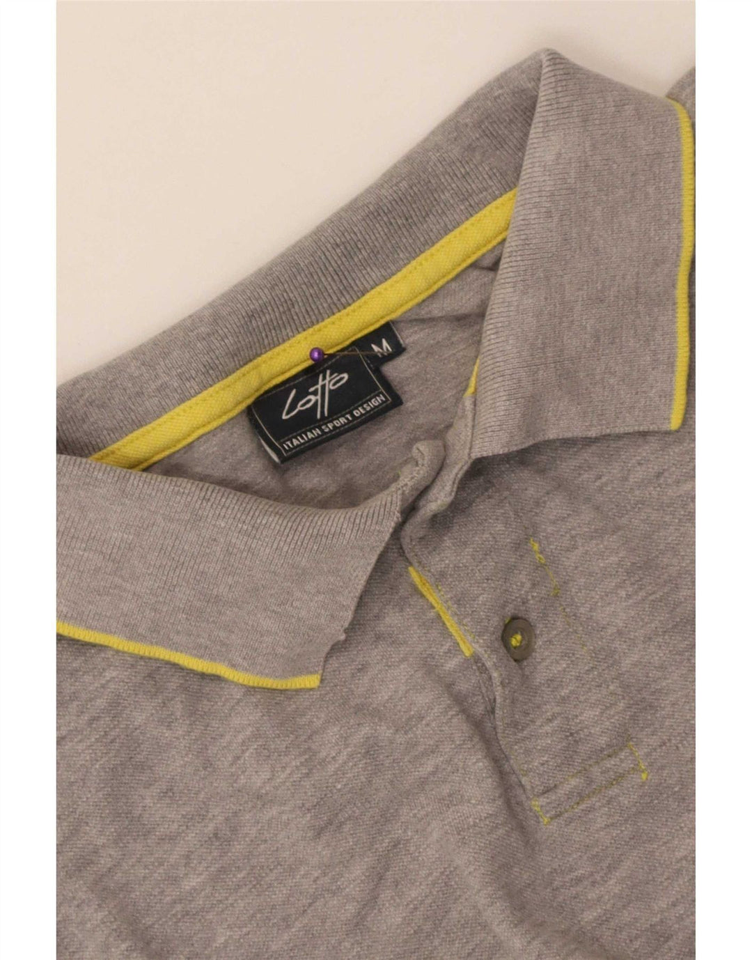 Lotto Polo Hombre Gris Medio A Rayas