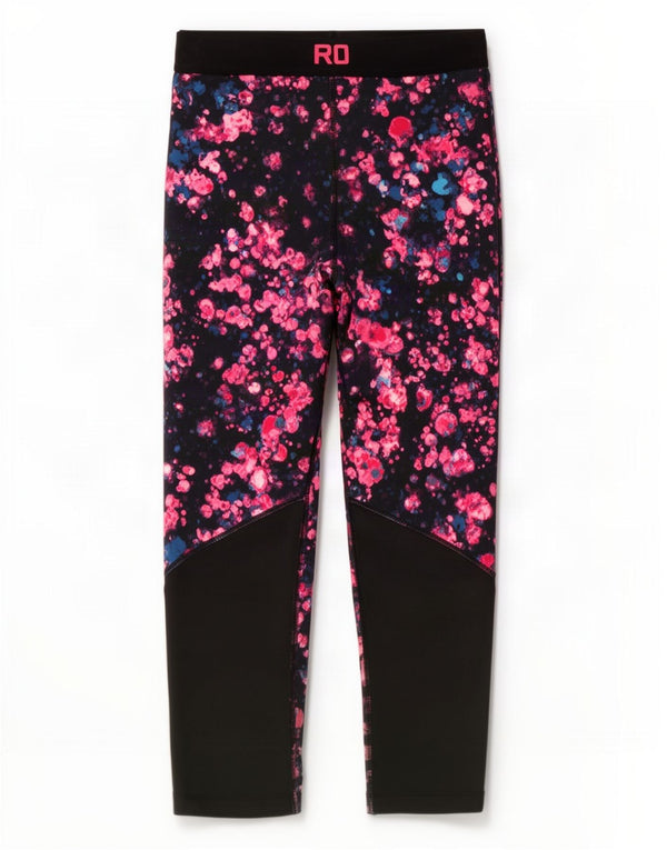 Nike Dri Fit Graphic Capri Leggings para mujer UK 8 Pequeño Rojo Tie Dye Poliéster