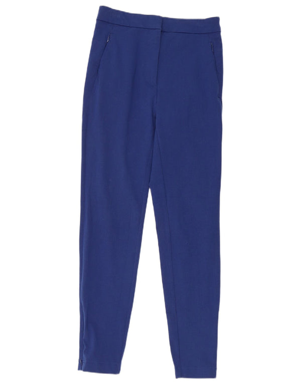 Marks & Spencer Pantalones casuales ajustados para mujer UK 8 Small W26 L28 Azul