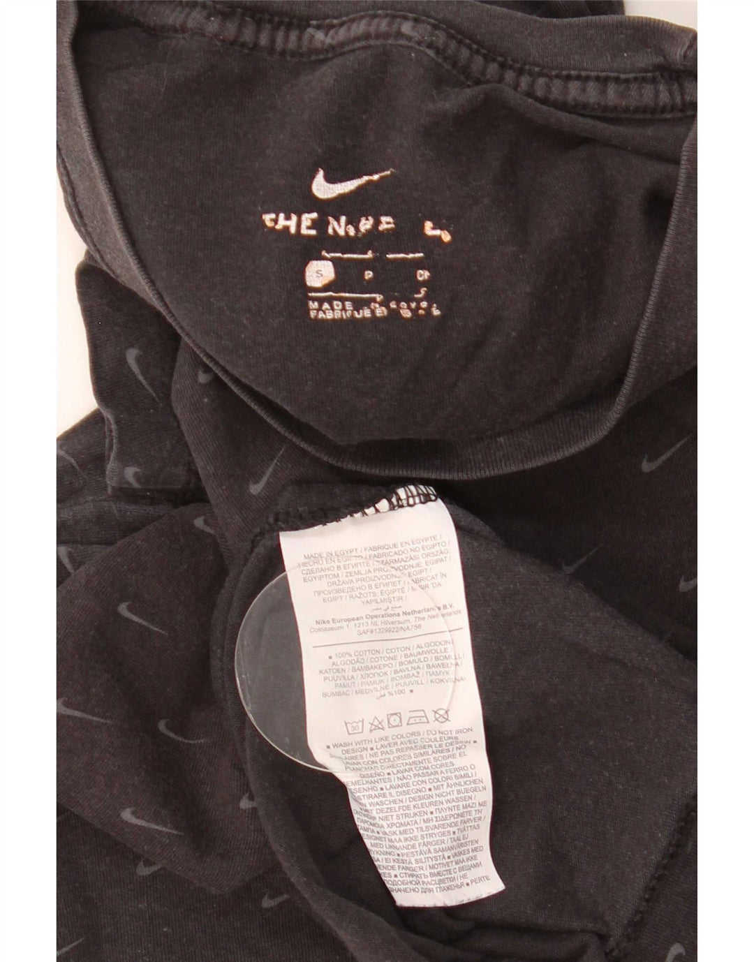 Nike - Camiseta gráfica para hombre, talla pequeña, algodón negro