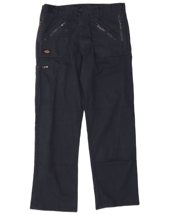 Dickies Pantalones cargo rectos para hombre W34 L31 Poliéster azul marino