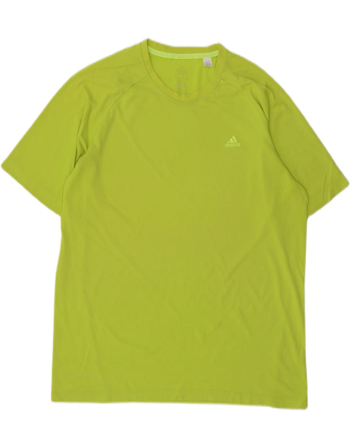 ADIDAS Mens Climalite Camiseta Top Grande Verde