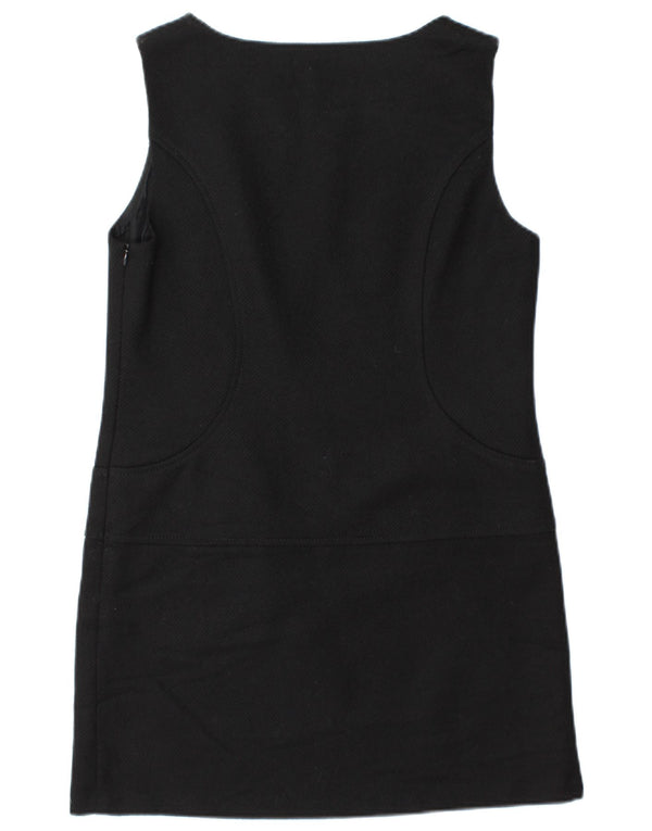 Benetton Vestido Recto Sin Mangas para Mujer UK 42 Mediano Lana Negra